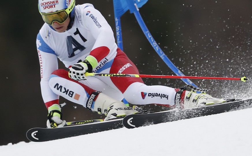 Gino Caviezel liegt im Riesenslalom von Kranjska Gora nach dem 1. Lauf auf Rang 10.