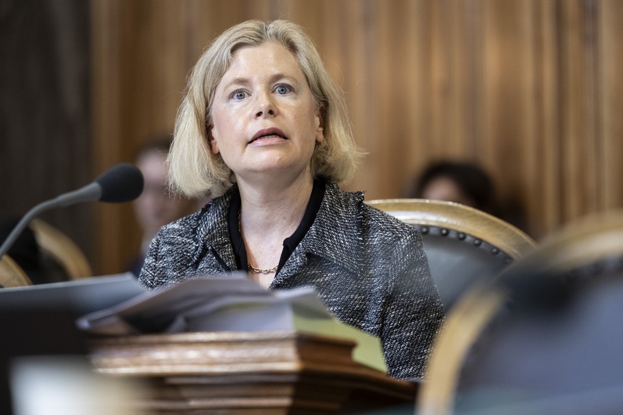 Esther Friedli, SVP-SG, spricht zur Debatte um das Vertragspaket mit der EU, Bilaterale III, an der Herbstsession der Eidgenoessischen Raete, am Dienstag, 29. September 2026 im Staenderat in Bern. (KE ...