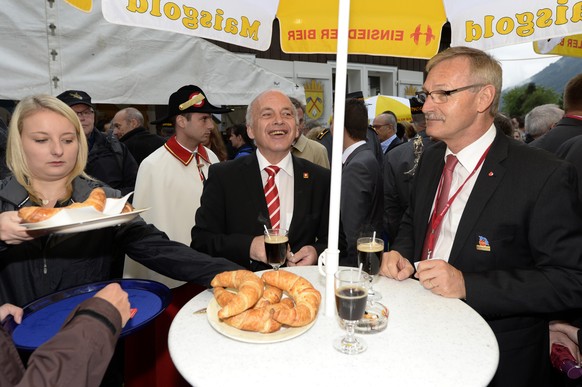 Schützenhilfe für Graf: Schwyzer SVP-Landammann&nbsp;Andreas Barraud (rechts).