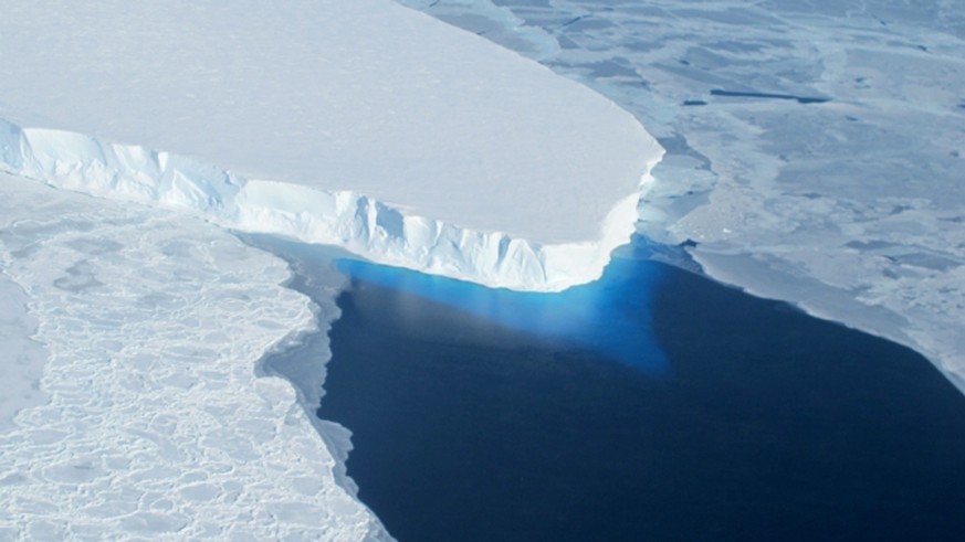 This undated handout photo provided by NASA shows the Thwaites Glacier in West Antarctic. Two new studies indicate that part of the huge West Antarctic ice sheet is starting a slow collapse in an unst ...