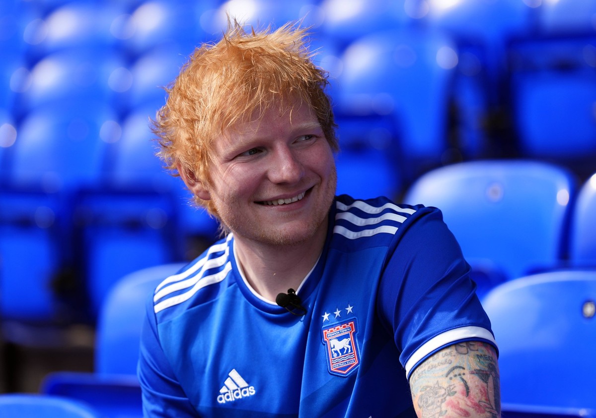 Ed Sheeran File Photo File photo dated 17-08-2024 of Ipswich Town fan and minority stakeholder Ed Sheeran. Ipswich chairman and chief executive officer Mark Ashton has revealed that Ed Sheeran used hi ...