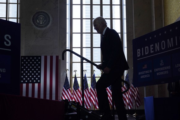 President Joe Biden arrives to deliver remarks on the economy, Wednesday, June 28, 2023, at the Old Post Office in Chicago. (AP Photo/Evan Vucci)
Joe Biden