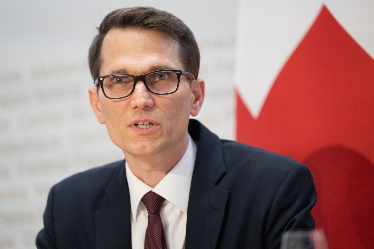 Martin Schlegel, Designierter Praesident des Direktoriums SNB, Nachfolger von Thomas Jordan, anlaesslich der Medienkonferenz des Bundesrates, am Mittwoch, 26. Juni 2024, im Medienzentrum Bundeshaus in ...