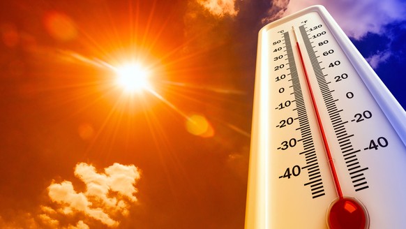 heat, sun, thermometer (icon image)