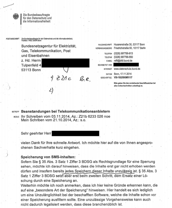 Diese Dokumente sollen beweisen, dass deutsche Provider seit Jahren illegal SMS-Nachrichten gespeichert haben.<br data-editable="remove">