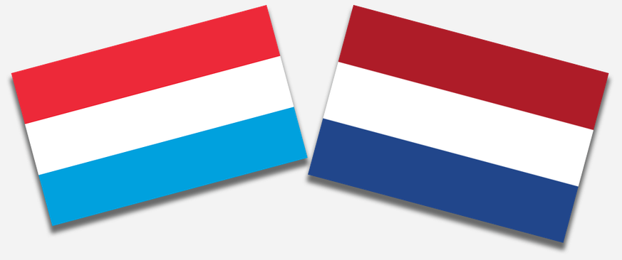 Links: Luxemburg. Rechts: Niederlande.