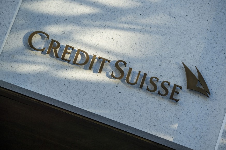 ARCHIVBILD ZUM VERLUST UND DEN UMSTRUKTURIERUNGEN BEI DER CREDIT SUISSE --- Das Logo der Credit Suisse anlaesslich einer Medienkonferenz der Credit Suisse zur lancierung ihres neuen digitalen Angebote ...