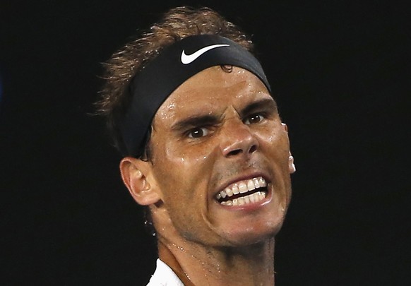 Tennis - Australian Open - Melbourne Park, Melbourne, Australia - 27/1/17 Spain&#039;s Rafael Nadal reacts during his Men&#039;s singles semi-final match against Bulgaria&#039;s Grigor Dimitrov. REUTE ...