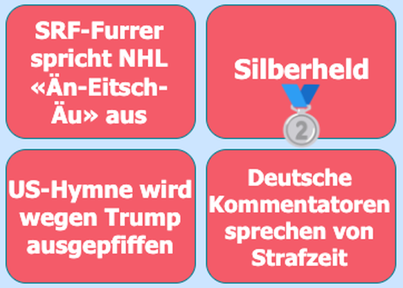 Das Bullshit-Bingo zur Hockey-WM macht fast so viel Spass wie Schweizer Tore
