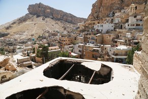 Blick auf eine kaputte Stadt: Maaloula am 21. August.