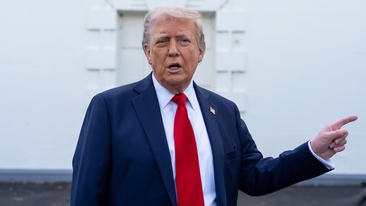 President Donald Trump speaks with reporters at the White House, Wednesday, April 23, 2025, in Washington. (AP Photo/Alex Brandon)
Donald Trump