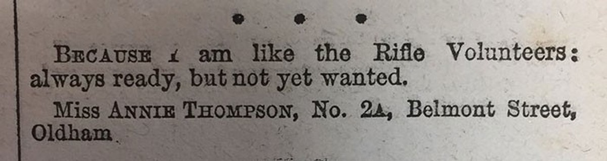 Warum Single bleiben in England, 1889