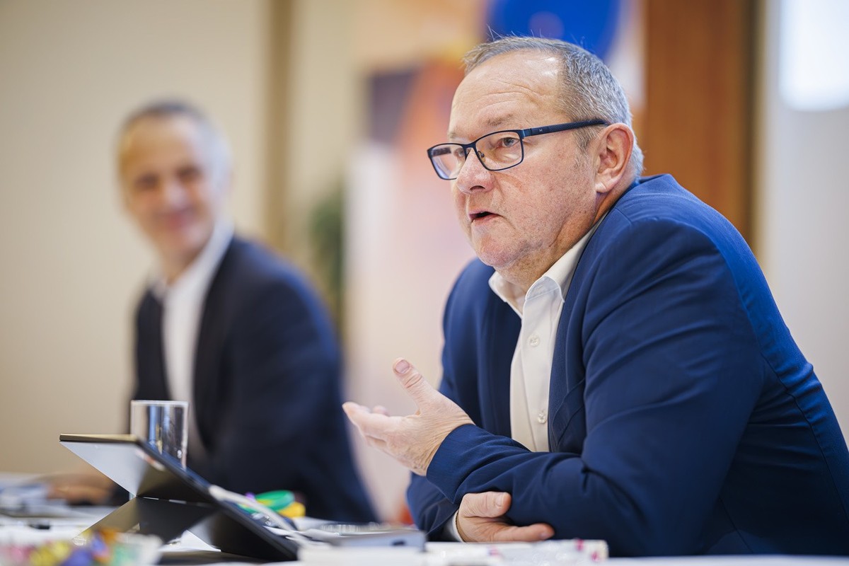 Jürg Stahl, lors d'une rencontre avec les médias