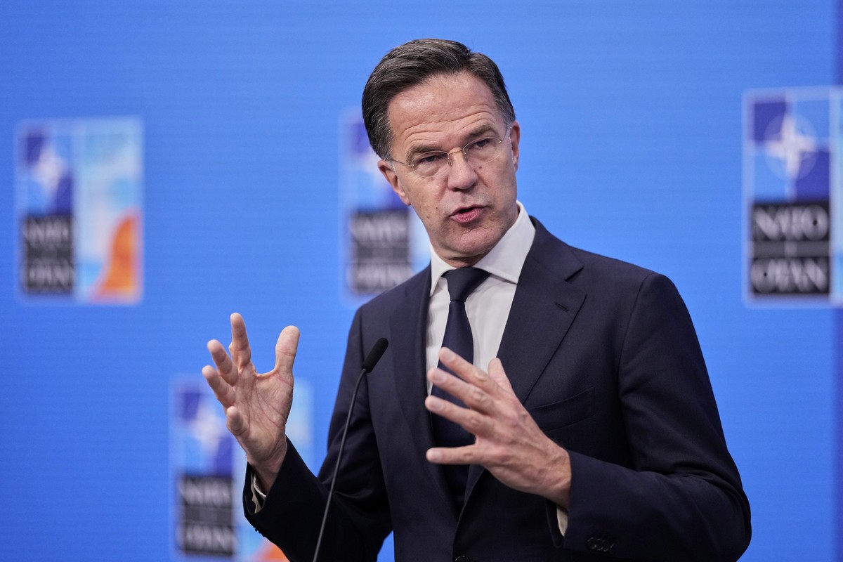 NATO Secretary General Mark Rutte speaks with the media as he arrives for the NATO summit in The Hague, Netherlands, Wednesday, June 25, 2025. (AP Photo/Matthias Schrader)
Netherlands NATO Summit