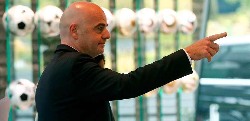 FIFA President Gianni Infantino gestures after a meeting of the FIFA Council at the FIFA headquarters in Zurich, Switzerland October 14, 2016. REUTERS/Arnd Wiegmann