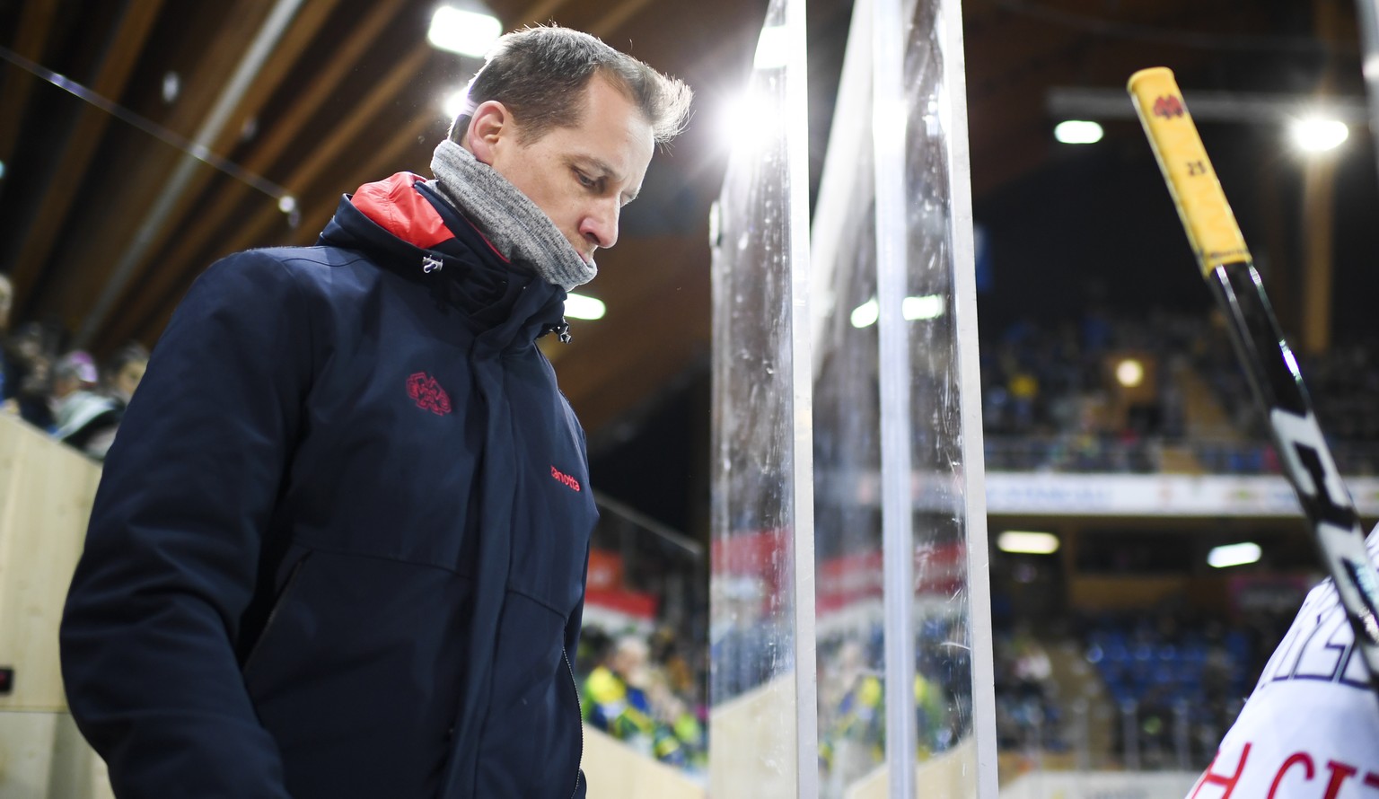 Biels Cheftrainer Antti Toermaenen beim Eishockey-Qualifikationsspiel der National League zwischen dem HC Davos und dem EHC Biel, am Sonntag, 5. Januar 2020, im Eisstadion in Davos. (KEYSTONE/Gian Ehr ...