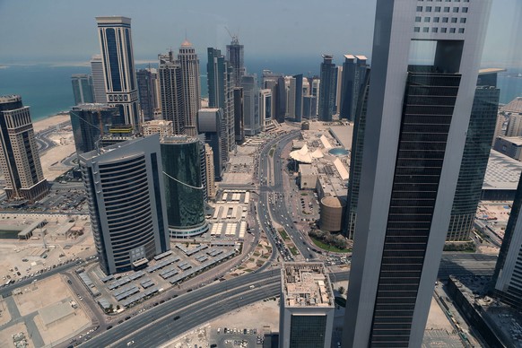 A general view shows the city of Doha on May 8, 2014. AFP PHOTO/AL-WATAN DOHA/KARIM JAAFAR == QATAR OUT ==