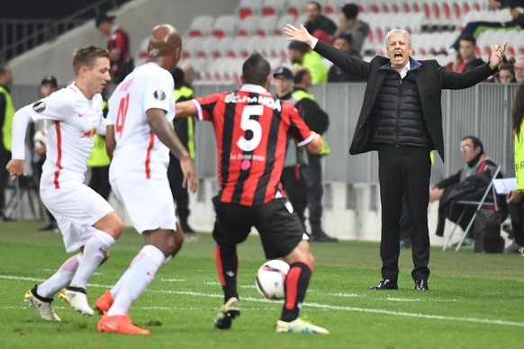 03.11.2016; Nizza; Fussball Europa League - OGC Nizza - FC Red Bull Salzburg; 
Trainer Lucien Favre (Nizza)
(Pierre Lahalle/Presse Sports/freshfocus)