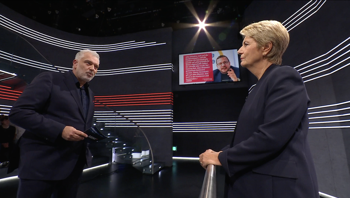 Sandro Brotz nimmt Bundesrätin Karin Keller-Sutter im Eins-zu-eins in die Mangel.