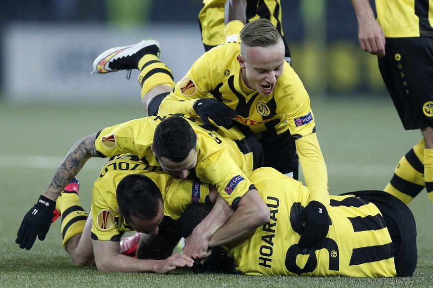 Jubeln häufig, aber sehr selten am Ende der Saison: Die Berner Young Boys.