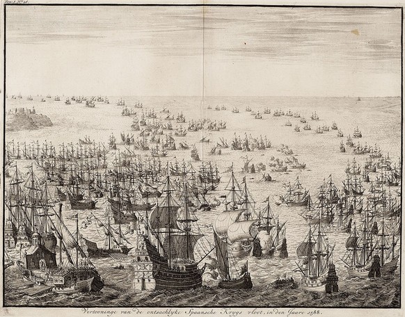«Die mächtige Armada», Gemälde von Jan Luyken, 1679.