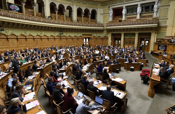 Der Nationalrat debattiert waehrend der Wintersession der Eidgenoessischen Raete, am Dienstag, 3. Dezember 2019 im Nationalrat in Bern. (KEYSTONE/Anthony Anex)