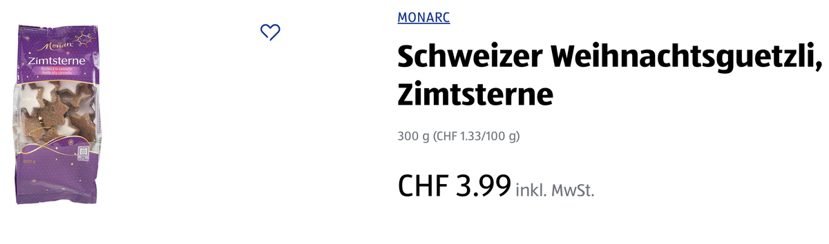Weihnachtsguezli Aldi