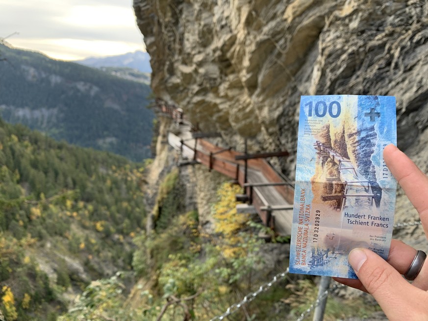 Bisse d'Ayent Suone 100er Note Suone 100 Franken