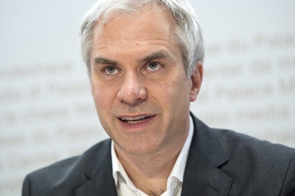 Martin Ackermann, Praesident, National COVID-19 Science Task Force aeussert sich zur Entwicklung der Covid-19 Pandemie am Dienstag, 29. Dezember 2020, in Bern. (KEYSTONE/Peter Schneider)