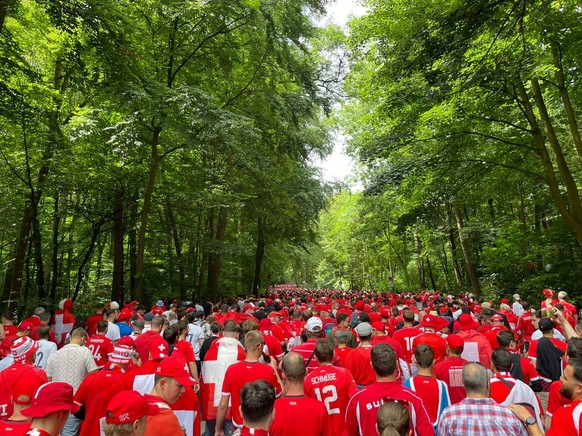 EM 2024: Der Schweizer Fan-Marsch in Köln vor dem Nati-Spiel gegen Ungarn.