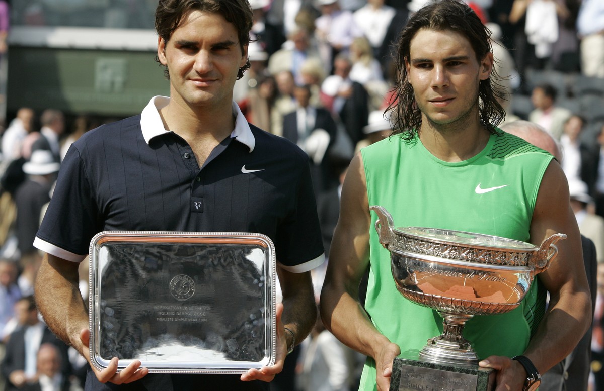 ZUM MAENNER-FINAL AN DEN AUSTRALIAN OPEN 2017 ZWISCHEN ROGER FEDERER UND RAFAEL NADALSTELLEN WIR IHNEN FOLGENDES BILDMATERIAL ZUR VERFUEGUNG - Spain's Rafael Nadal, right, and Switzerland's  ...