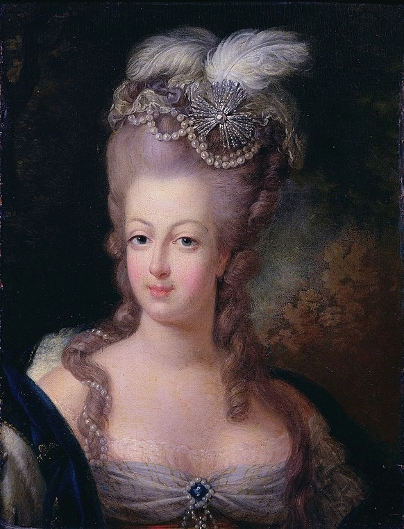 Marie-Antoinette mit Regent-Diamant 1775 - Musée Antoine Lécuyer, Gemälde von Jean-Baptiste André Gautier-Dagoty
https://en.wikipedia.org/wiki/Marie_Antoinette#/media/File:Marie-Antoinette,_1775_-_Mus ...