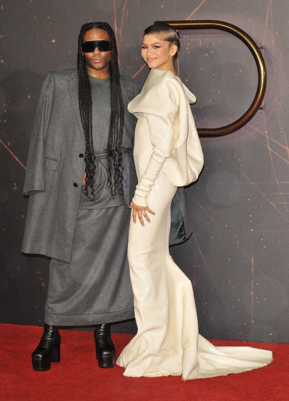 Dune London film premiere Law Roach and Zendaya at the Dune London film premiere, Odeon Luxe Leicester Square, Leicester Square, on Monday 18th October 2021, in London, England, UK. CAP/CAN CAN/ Londo ...