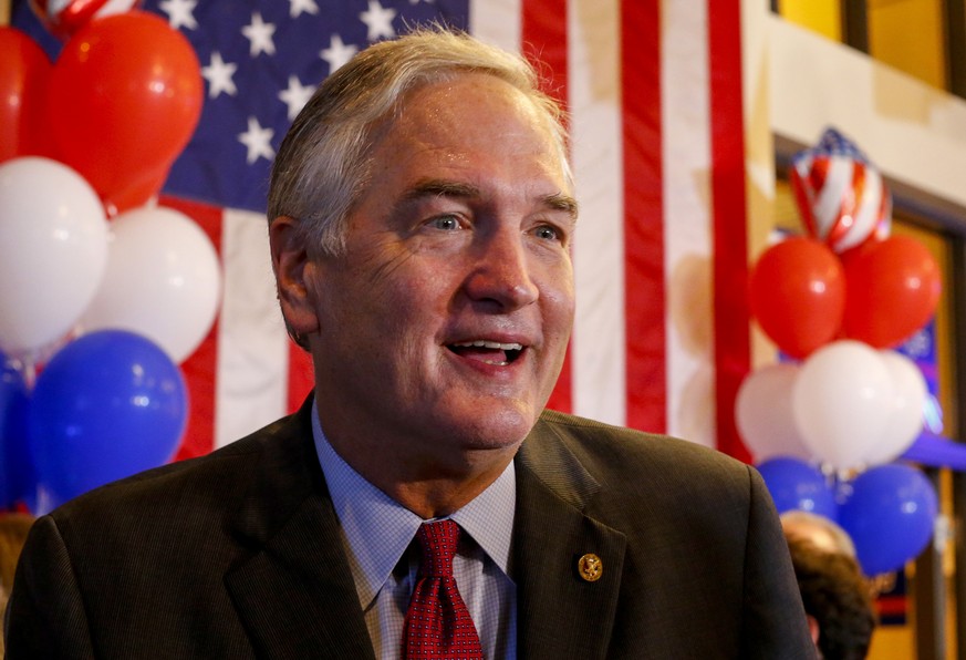Sen. Luther Strange speaks to supporters as he concedes the Republican primary runoff for U.S. Senate to Roy Moore, Tuesday, Sept. 26, 2017, in Homewood, Ala. (AP Photo/Butch Dill)