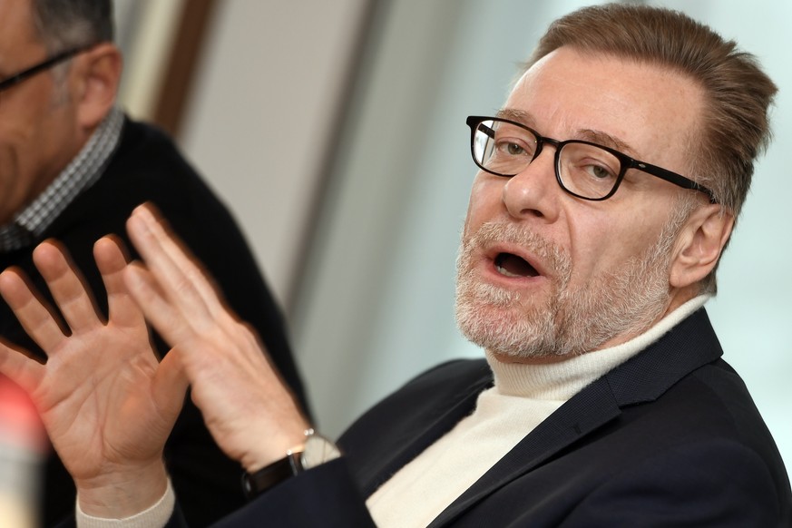 Markus Notter, VR-Praesident Opernhaus Zuerich, an der Bilanz-Medienkonferenz des Opernhauses am Dienstag, 20. Dezember 2016. (KEYSTONE/Walter Bieri)