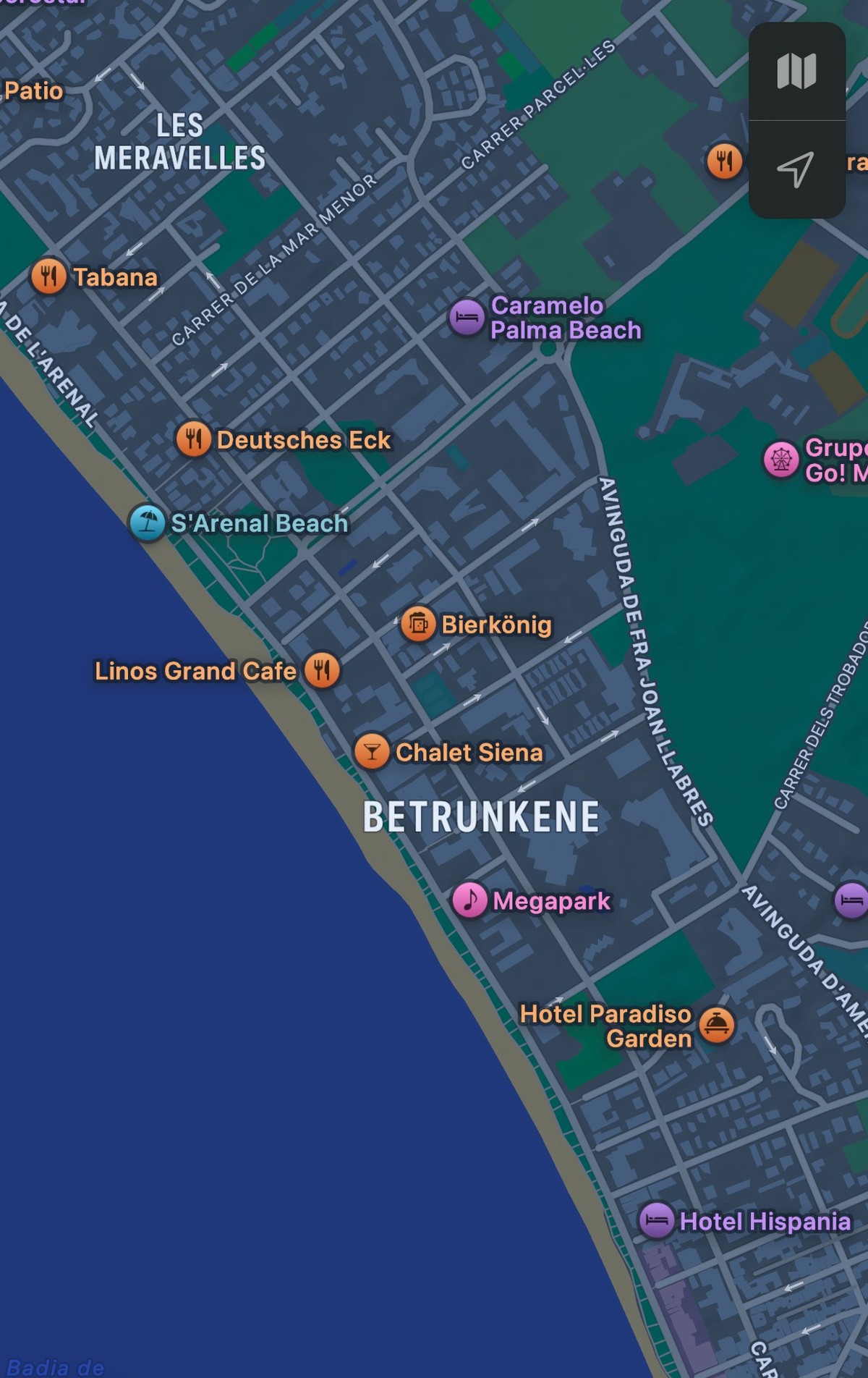 Palme de Mallorca: hier ist der Ort „Betrunkene“