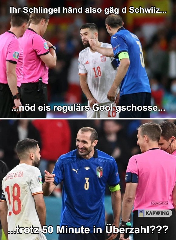 Einfach nur die besten Memes zu Giorgio Chiellini und Jordi Alba\n&quot;verdient&quot; im Halbfinal...