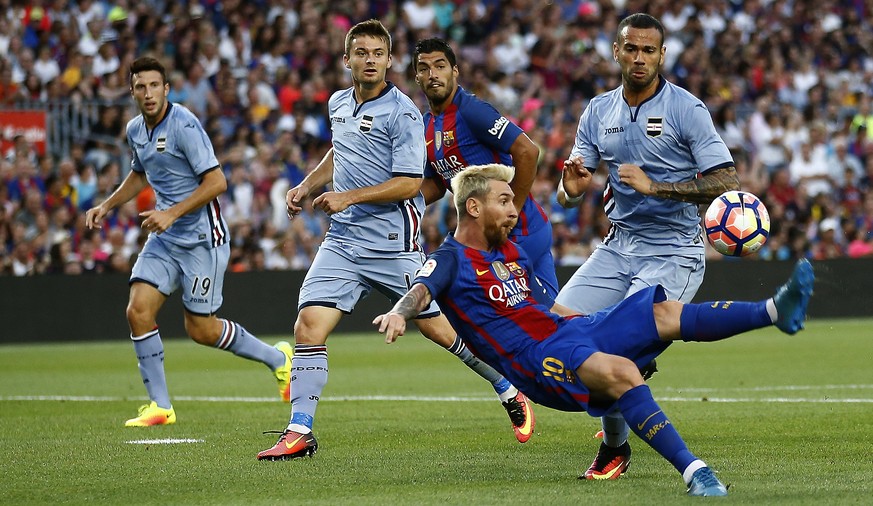 Nicht zu halten: Lionel Messi nimmt Sampdoria Genua im Alleingang auseinander.