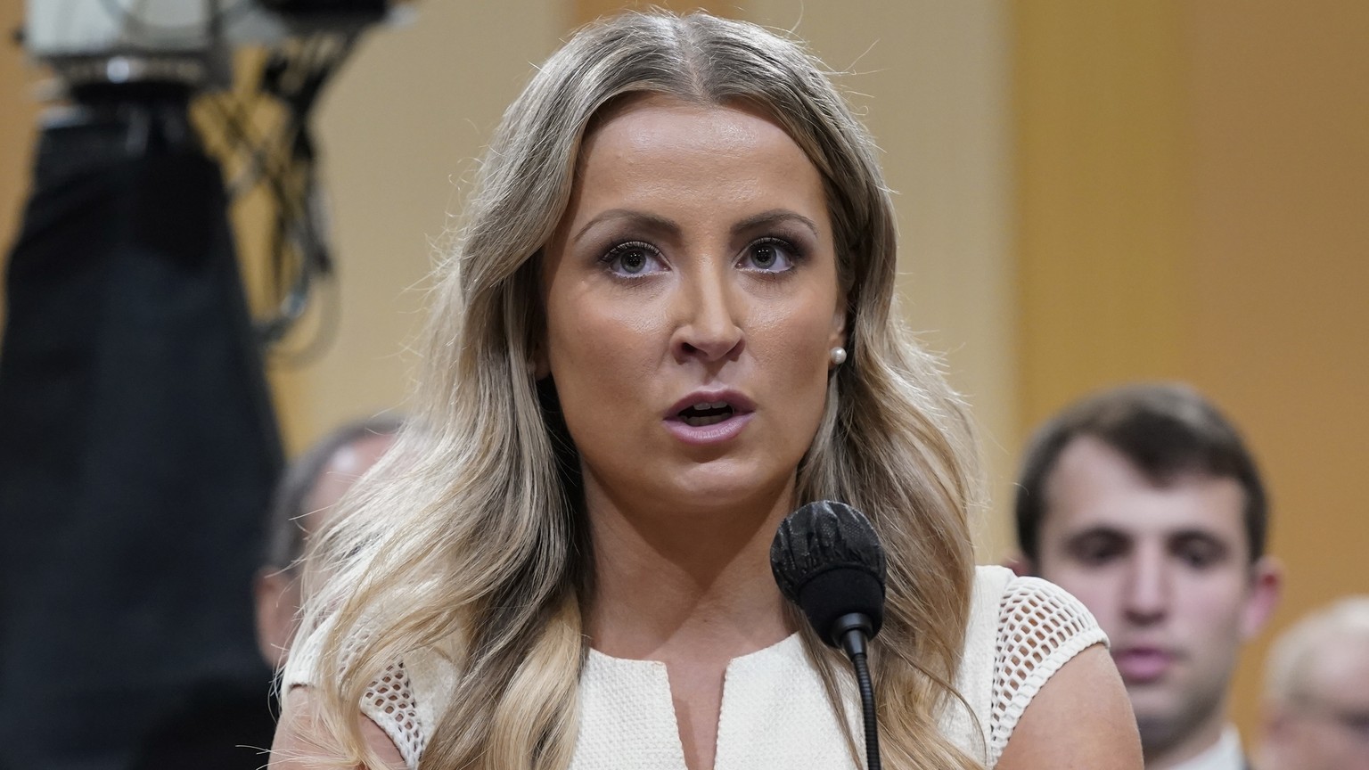 Former White House Deputy Press Secretary Sarah Matthews testifies as the House Select Committee investigating the January 6 attack on the U.S. Capitol conducts hearings at the Capitol in Washington.