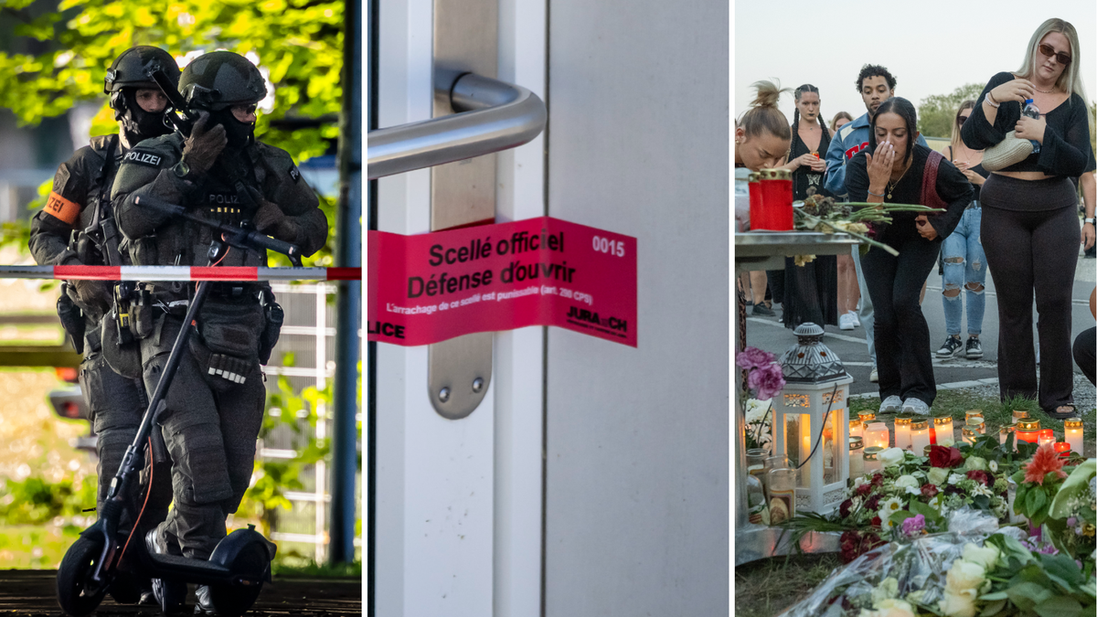 La police déployée juste après la fusillade, les scellés sur la porte de l'auteur présumé et un hommage sur les lieux du drame. La tuerie d'Aarau soulève de nombreuses questions.