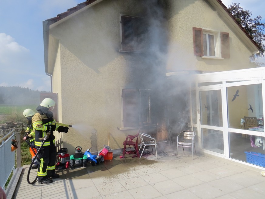 Brand in Seon. Bild: Kapo Aargau