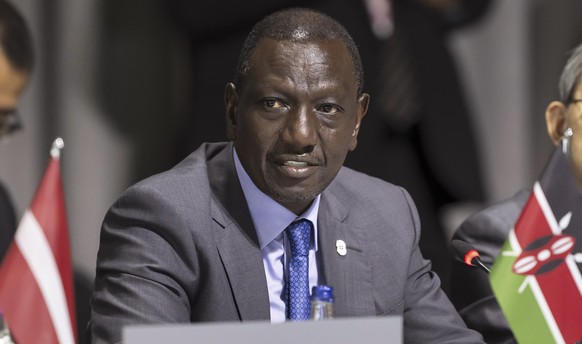 Kenya&#039;s President William Ruto attends a plenary session, during the Summit on peace in Ukraine, in Obb