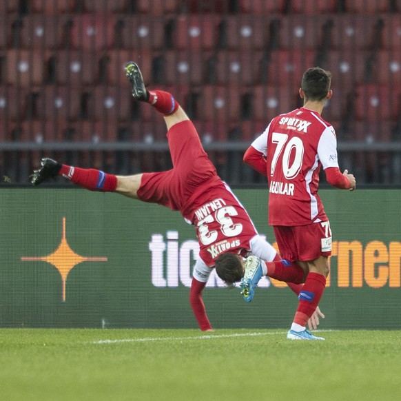 Sions Ermir Lenjani jubelt im Fussball Meisterschaftsspiel der Super League zwischen dem FC Zuerich und dem FC Sion im Letzigrund, am Sonntag, 10. November 2019 in Zuerich. (KEYSTONE/Ennio Leanza)