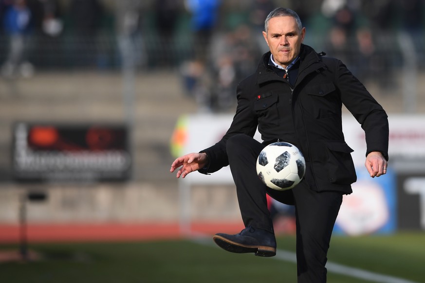 Lugano&#039;s coach Pier Tami, during the Super League soccer match FC Lugano against BSC Young Boys Bern, at the Cornaredo stadium in Lugano, Sunday, March 4, 2018. (KEYSTONE/Ti-Press/Alessandro Crin ...