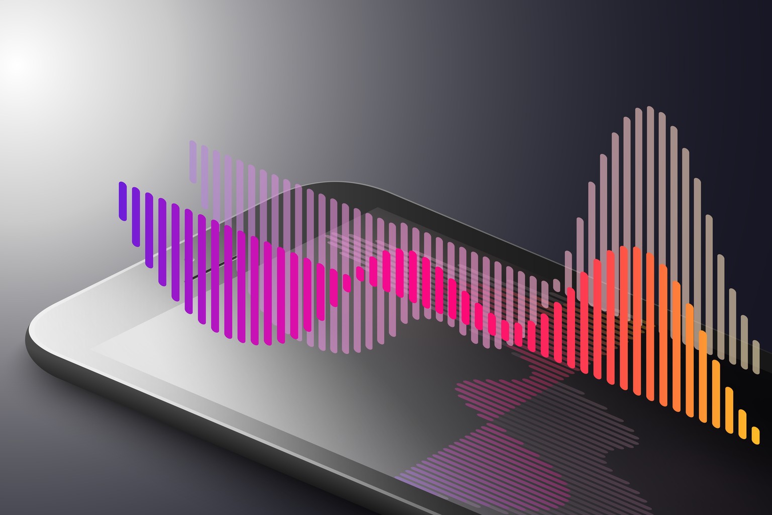 Smartphone Sound Wave (Symbolbild)