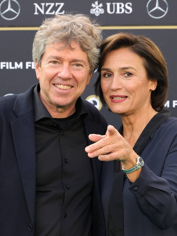 20th Zurich Film Festival 2024 Sandra Maischberger und Andres Veiel auf dem gr¸nen Teppich beim 20. Zurich Film Festival 2024. Z¸rich, 05.10.2024. Schweiz. *** 20th Zurich Film Festival 2024 Sandra Ma ...