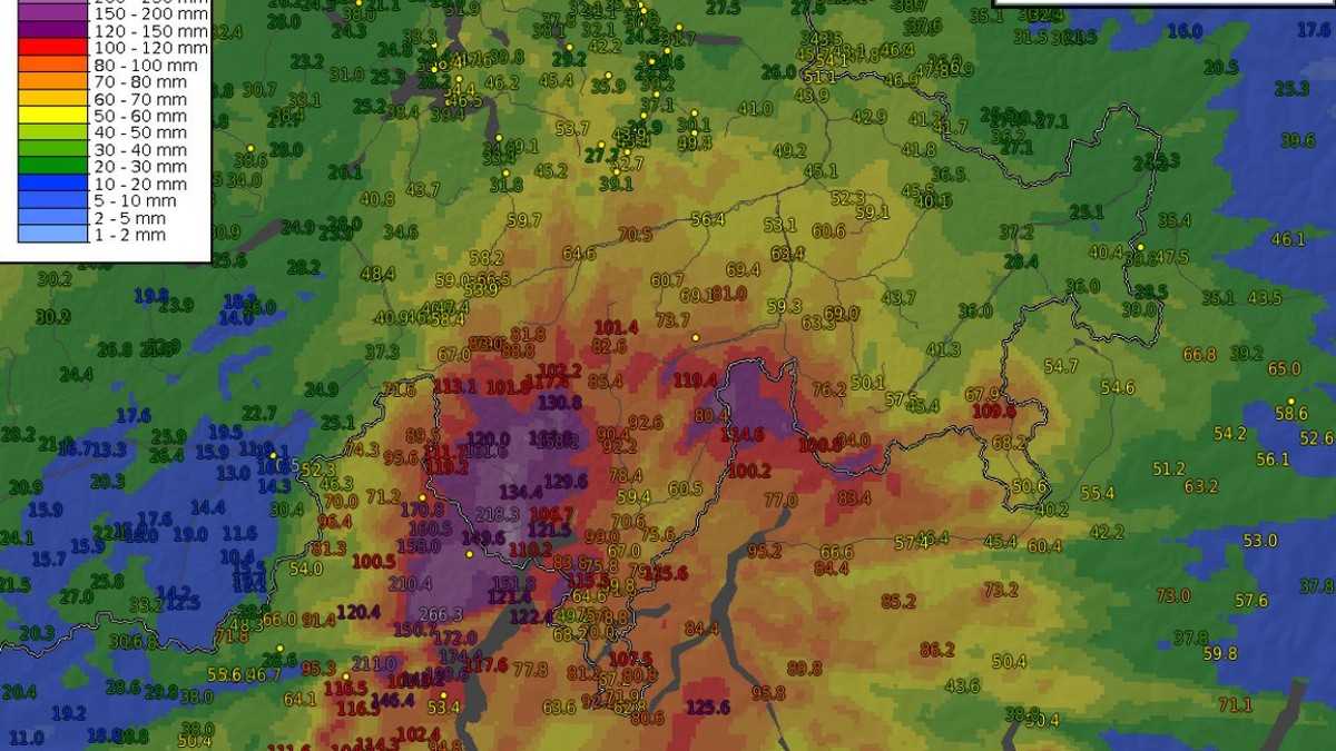 Keine grösseren Schäden im Süden nach Starkregen – und gute Nachrichten für das ESAF