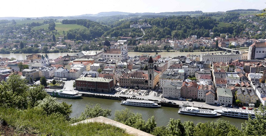 Der Blick auf die deutsche Universitätsstadt Passau, wo der Goldschatz entdeckt wurde.