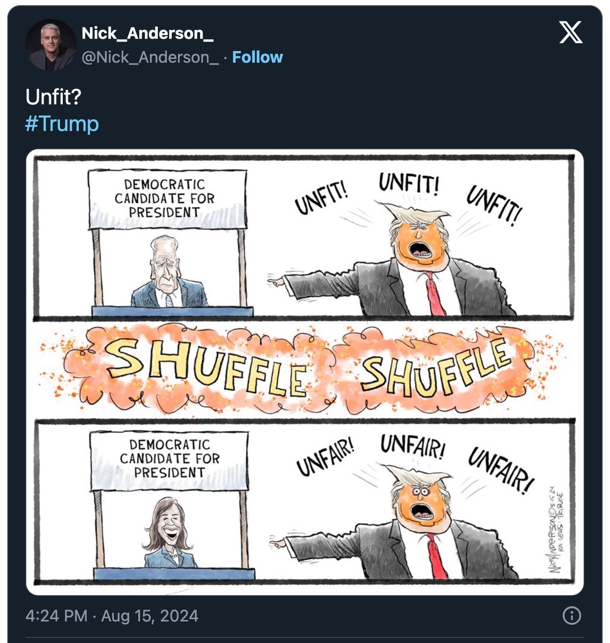 Karikatur zur US-Präsidentschaftswahl 2024