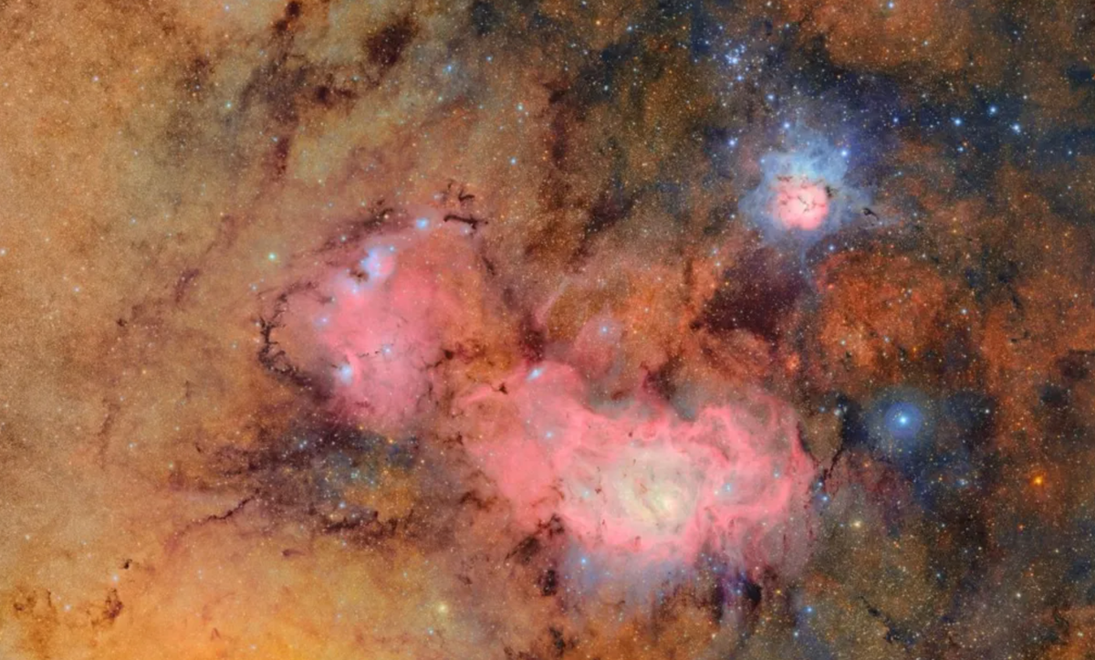 Das erste Bild des Vera Rubin-Teleskops zeigt den Trifid- und den Lagunennebel in atemberaubender Detailliertheit